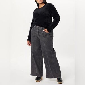 The Drop Size 42 (US 34W) Stone Washed Wide Leg Jeans